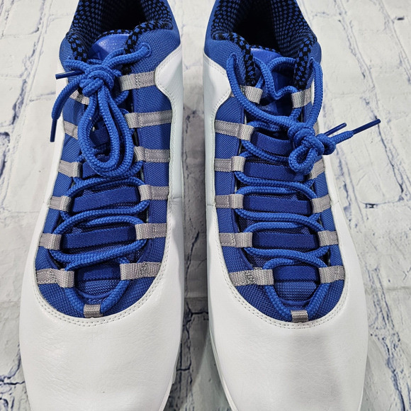 Nike MENS SIZE 17 Air Jordan 10 TD Low Football Cleats Blue White main image 7